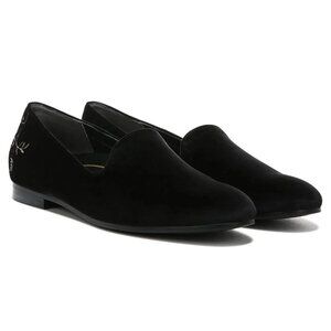 Vionic Women's Willa Slip On Casual Black Velvet Casual Flat